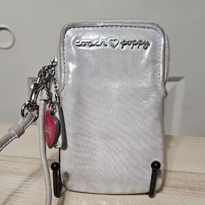 Coach Silver Wristlet with Heart Charm
